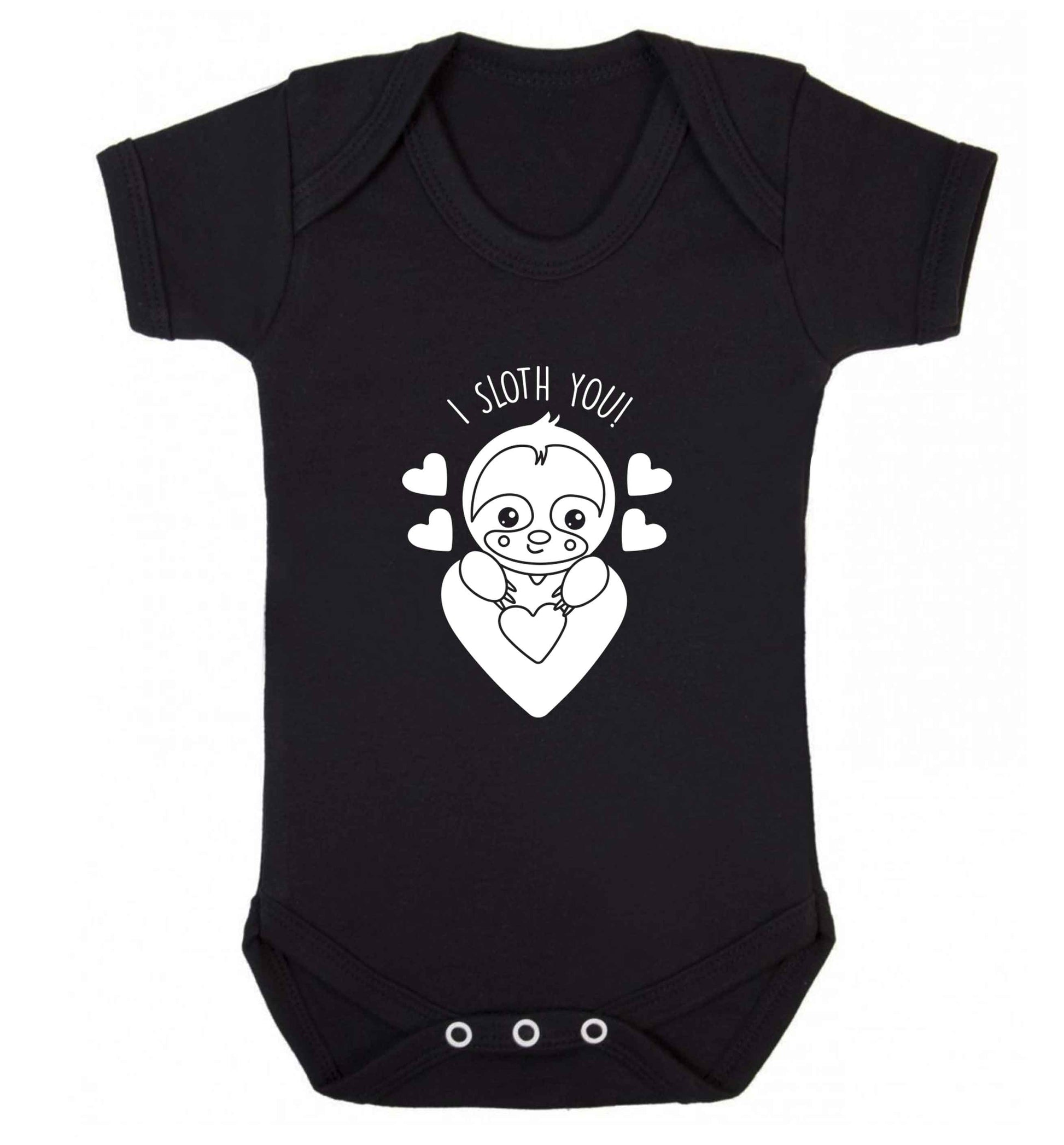 I sloth you baby vest black 18-24 months