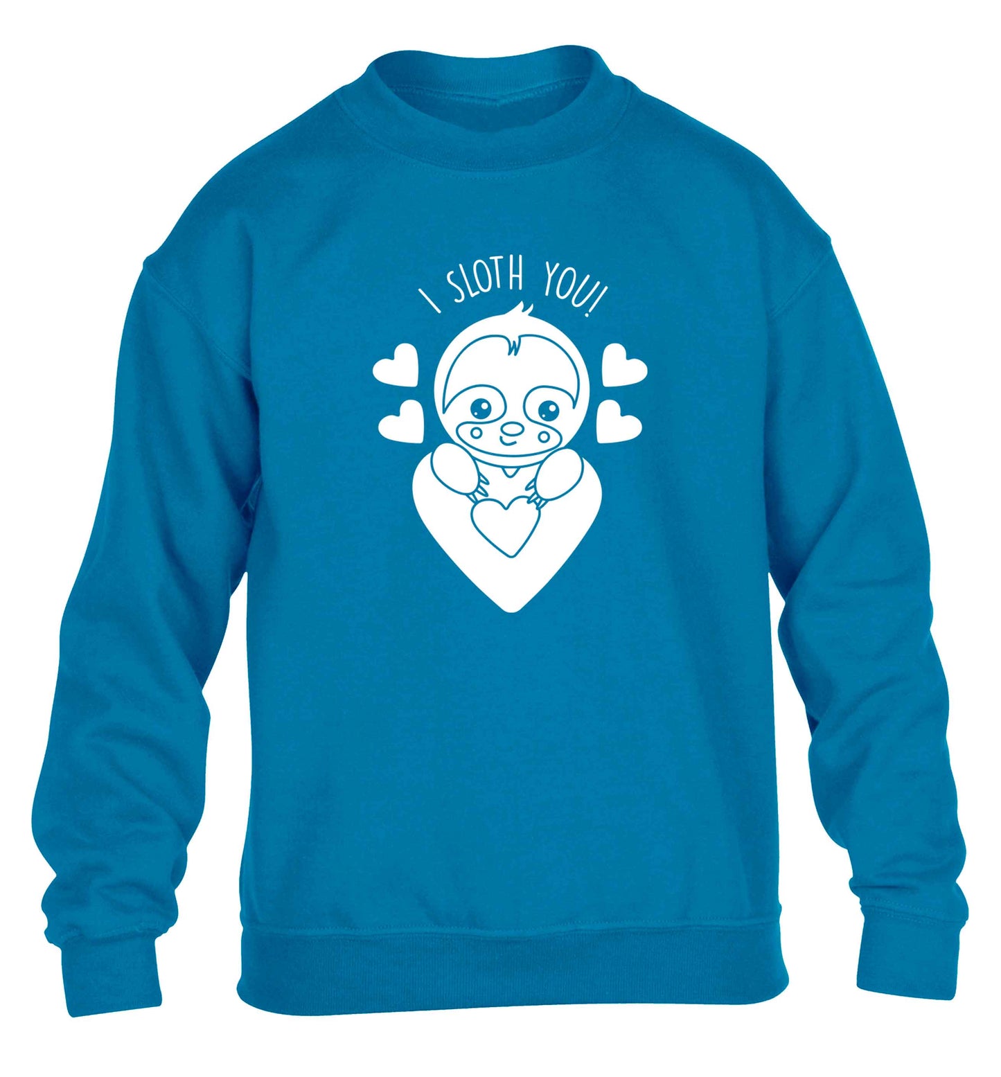 I sloth you children's blue sweater 12-13 Years