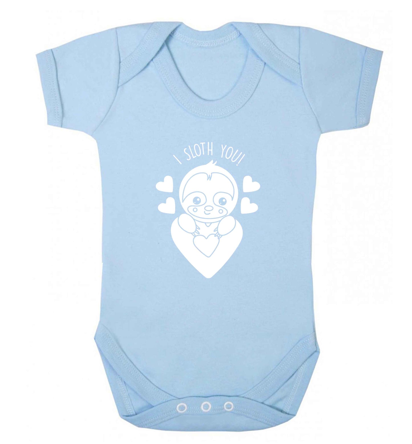 I sloth you baby vest pale blue 18-24 months