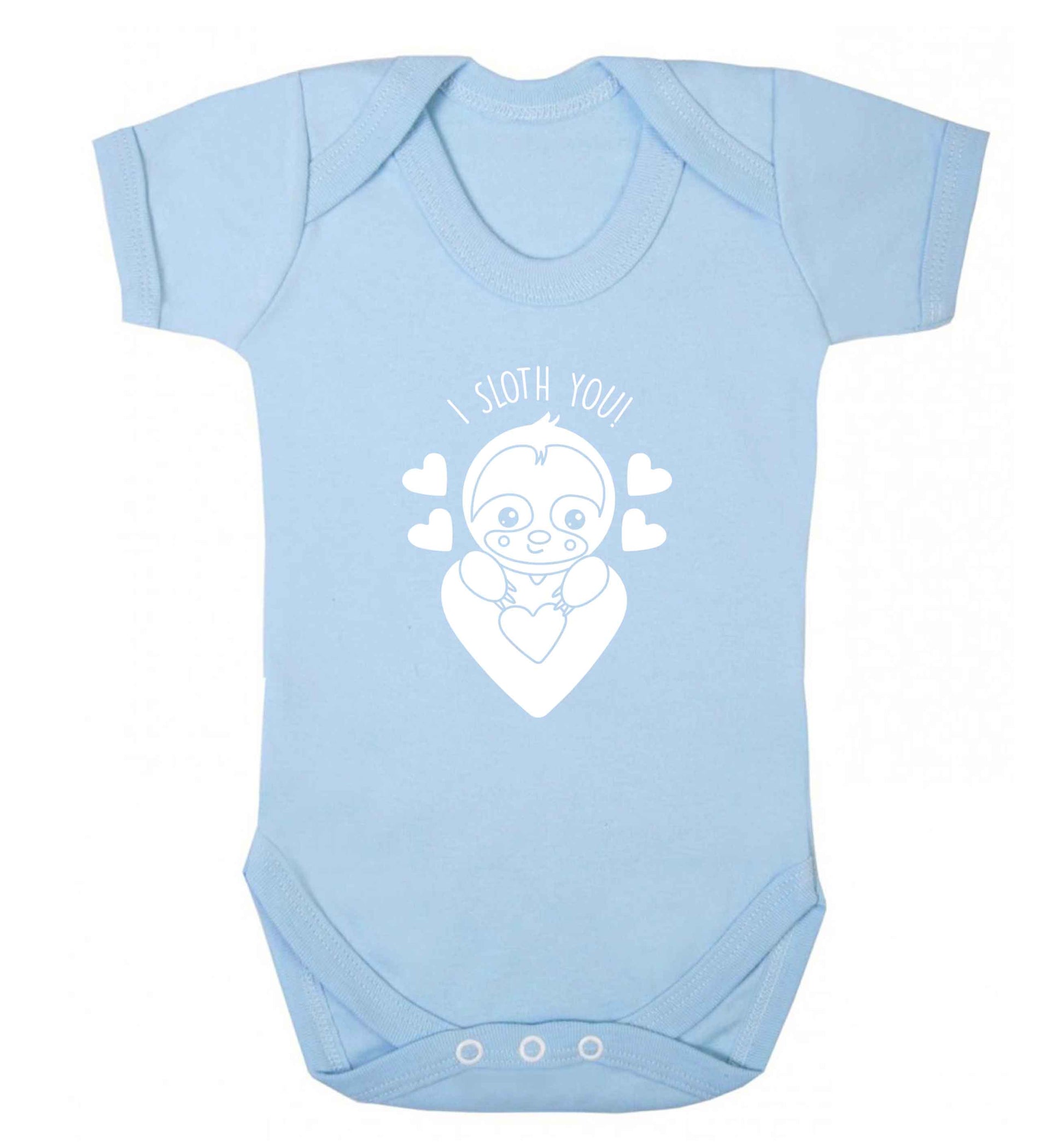 I sloth you baby vest pale blue 18-24 months
