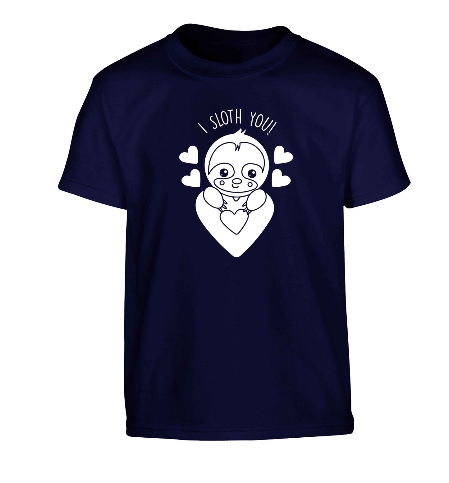 I sloth you Children's navy Tshirt 12-13 Years