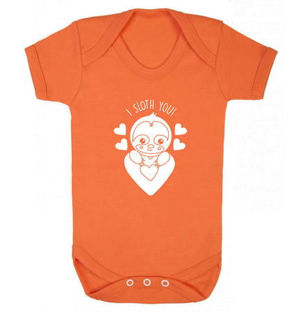 I sloth you baby vest orange 18-24 months