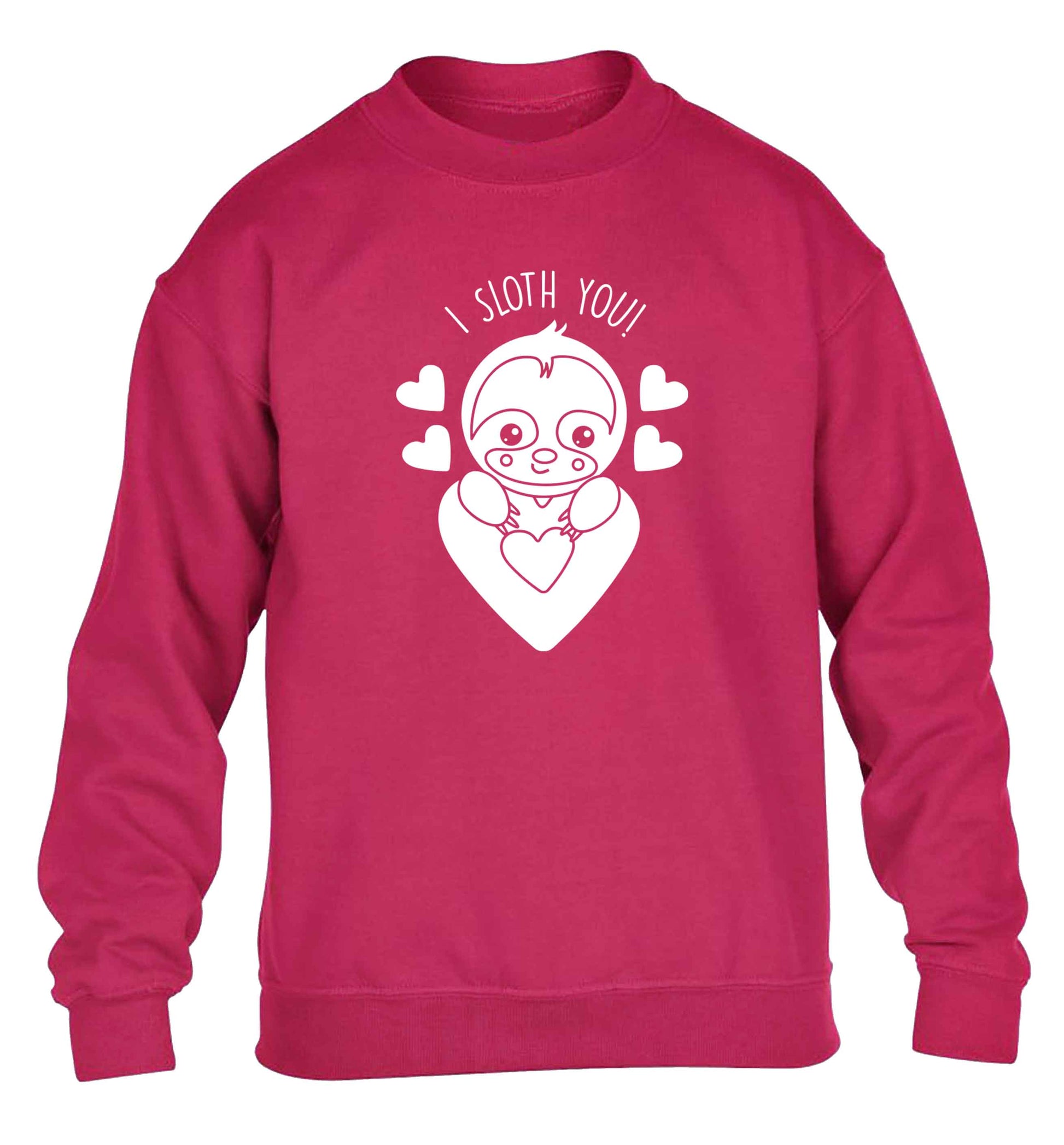 I sloth you children's pink sweater 12-13 Years
