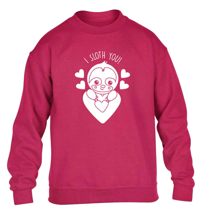 I sloth you children's pink sweater 12-13 Years