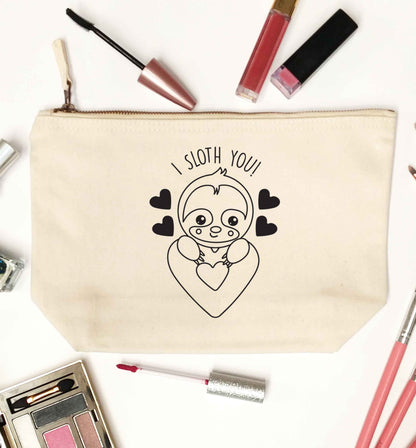 I sloth you natural makeup bag