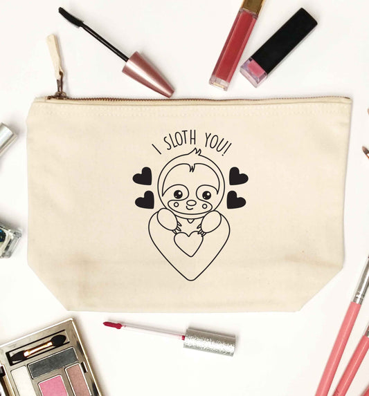 I sloth you natural makeup bag
