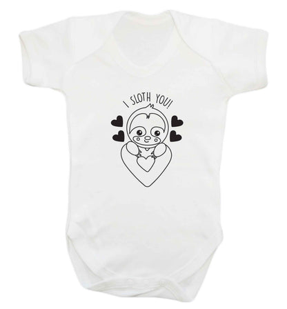 I sloth you baby vest white 18-24 months