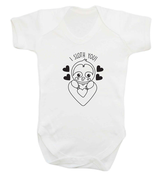 I sloth you baby vest white 18-24 months