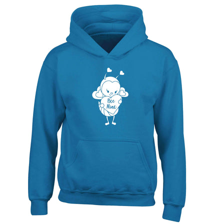 Bee mine children's blue hoodie 12-13 Years