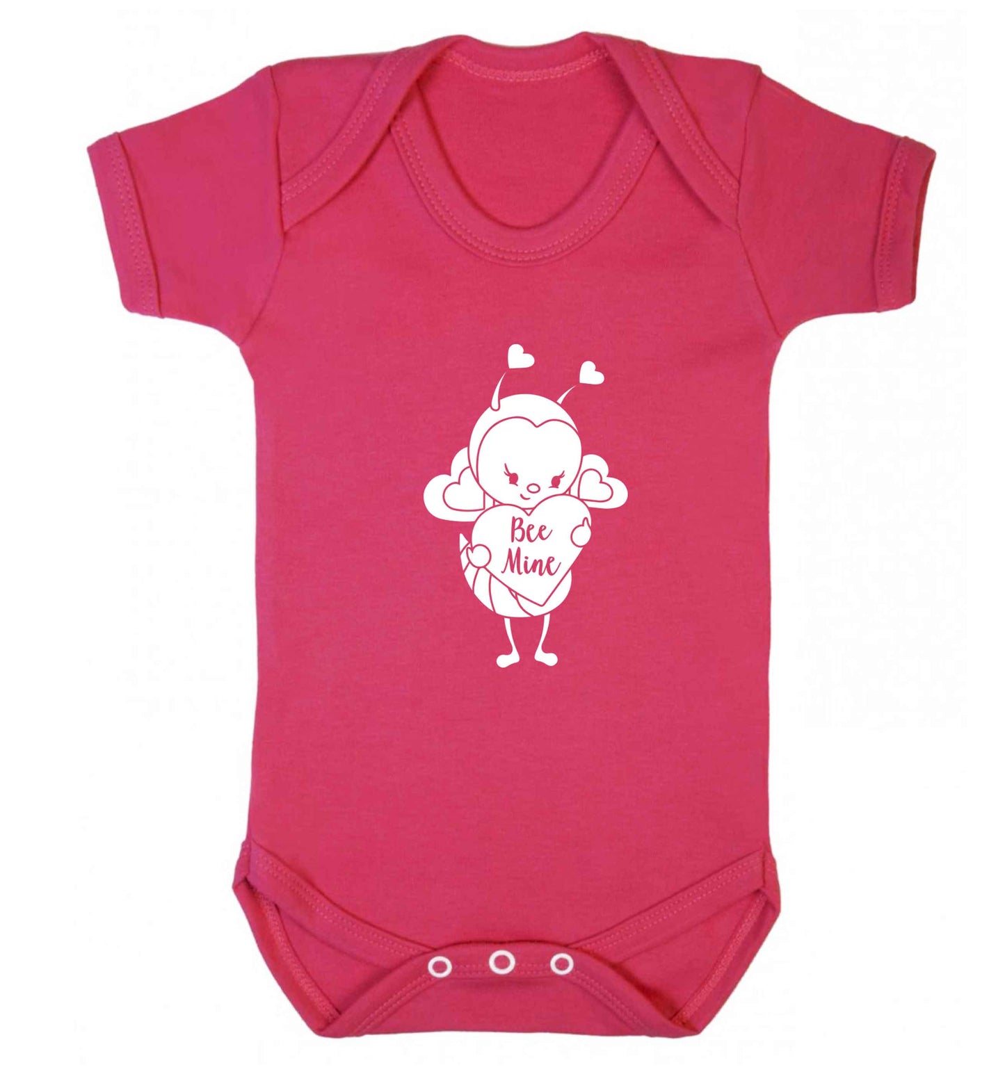 Bee mine baby vest dark pink 18-24 months