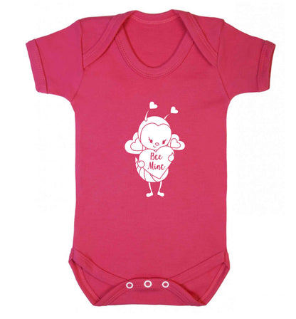 Bee mine baby vest dark pink 18-24 months