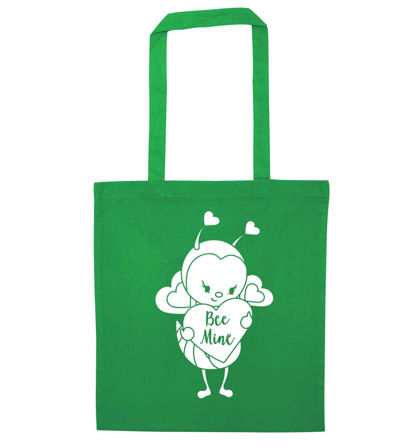 Bee mine green tote bag