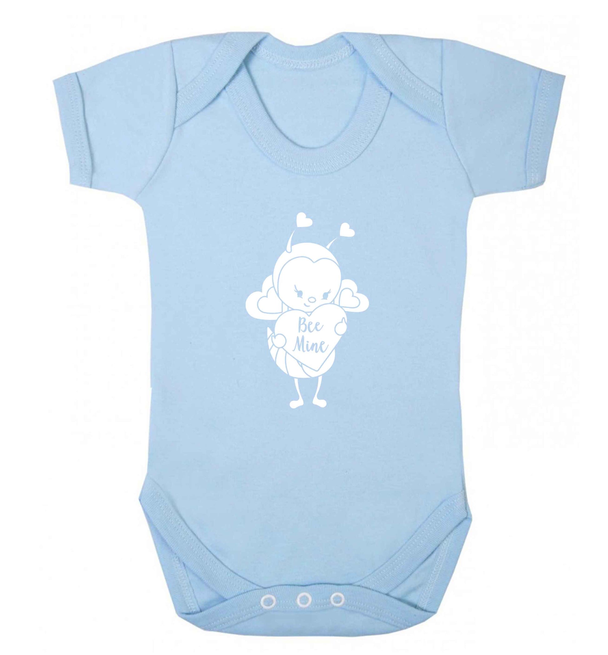 Bee mine baby vest pale blue 18-24 months