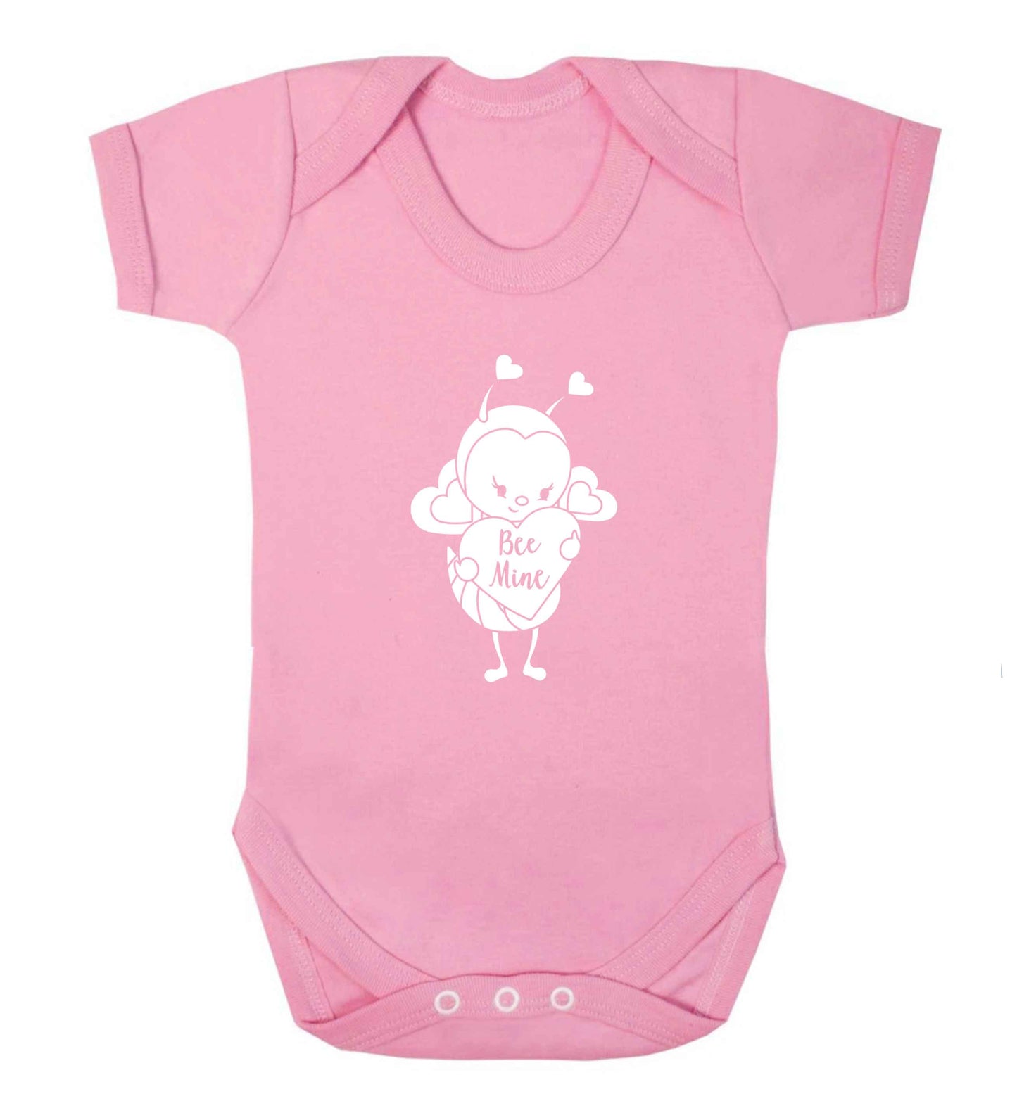 Bee mine baby vest pale pink 18-24 months