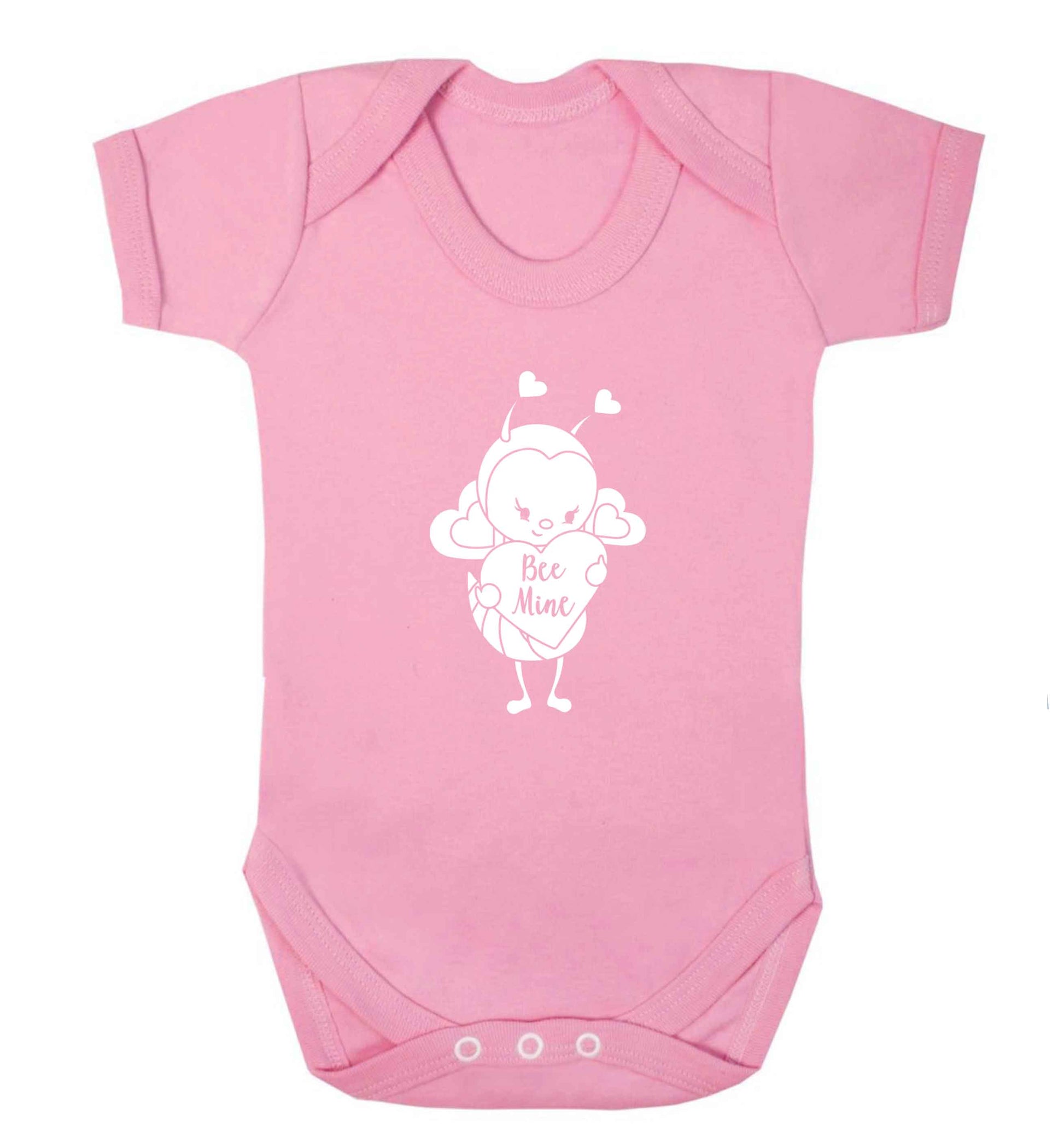 Bee mine baby vest pale pink 18-24 months