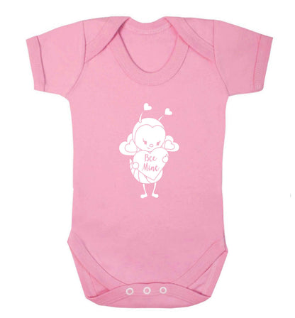 Bee mine baby vest pale pink 18-24 months