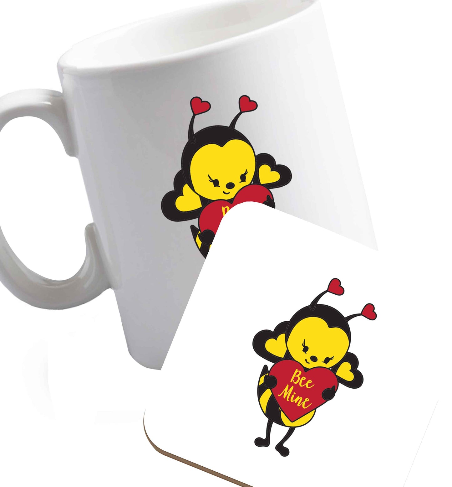 10 oz Favourite Type Pan Pancake ceramic mug and coaster set right handed