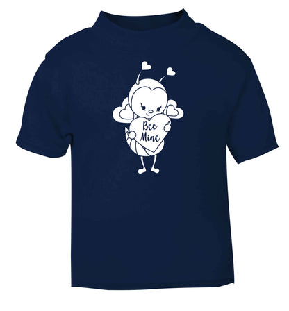 Bee mine navy baby toddler Tshirt 2 Years