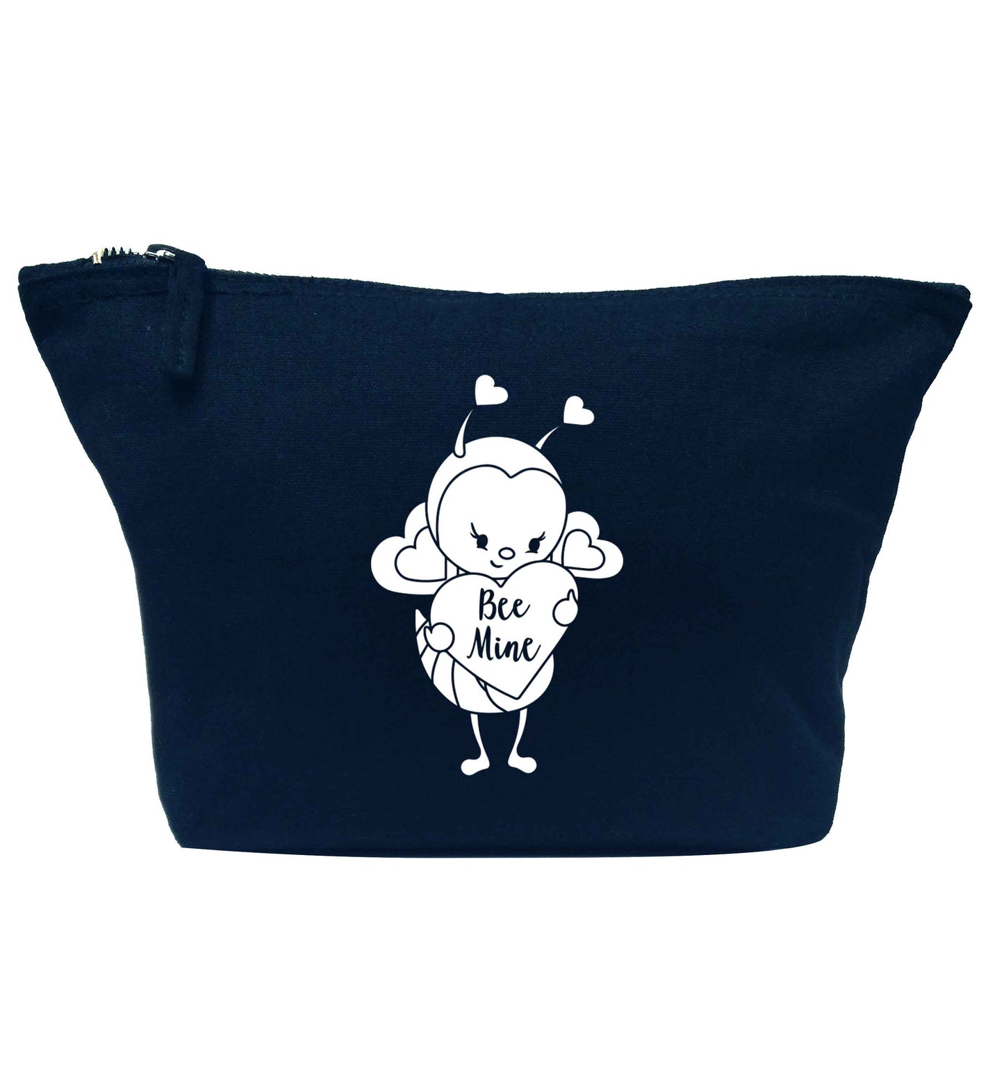 Bee mine navy makeup bag