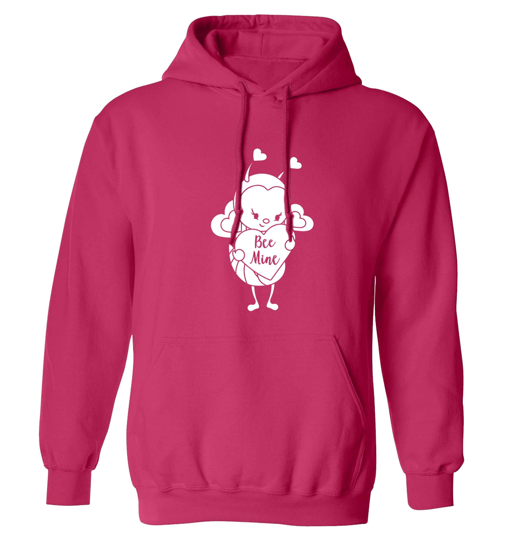 Bee mine adults unisex pink hoodie 2XL