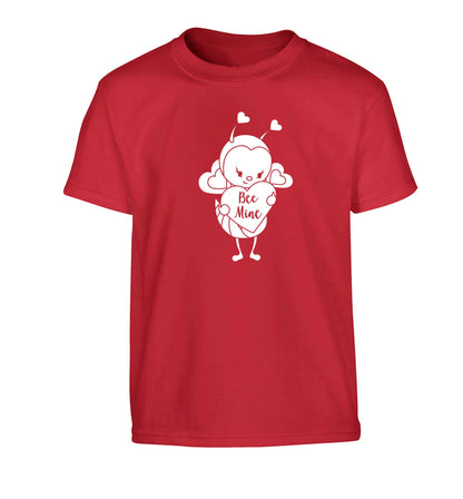 Bee mine Children's red Tshirt 12-13 Years