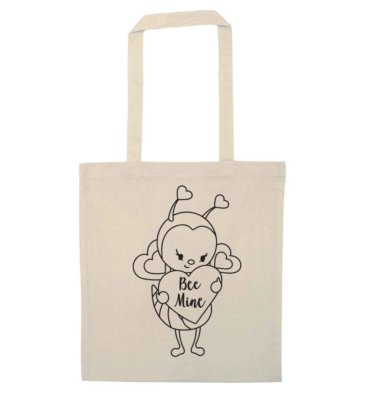 Bee mine natural tote bag