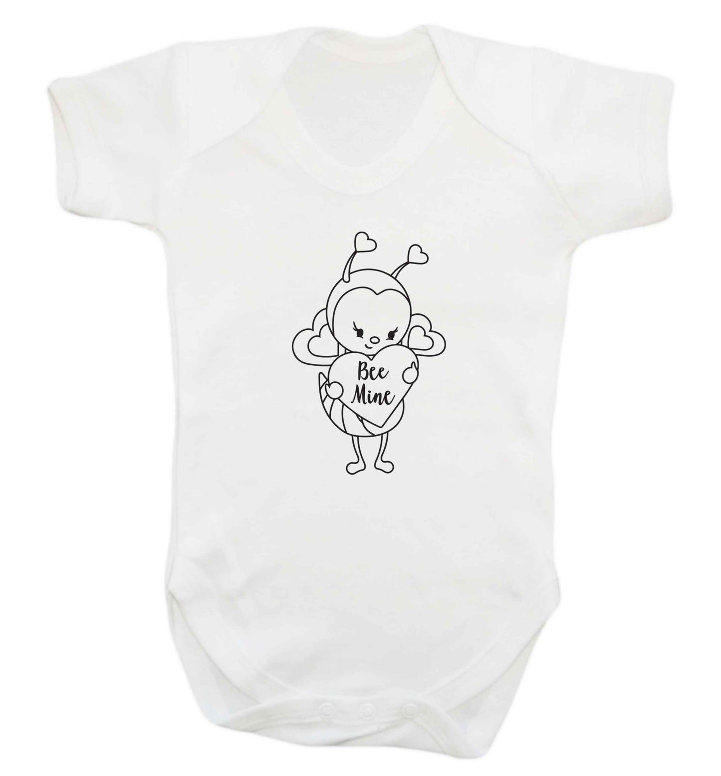Bee mine baby vest white 18-24 months