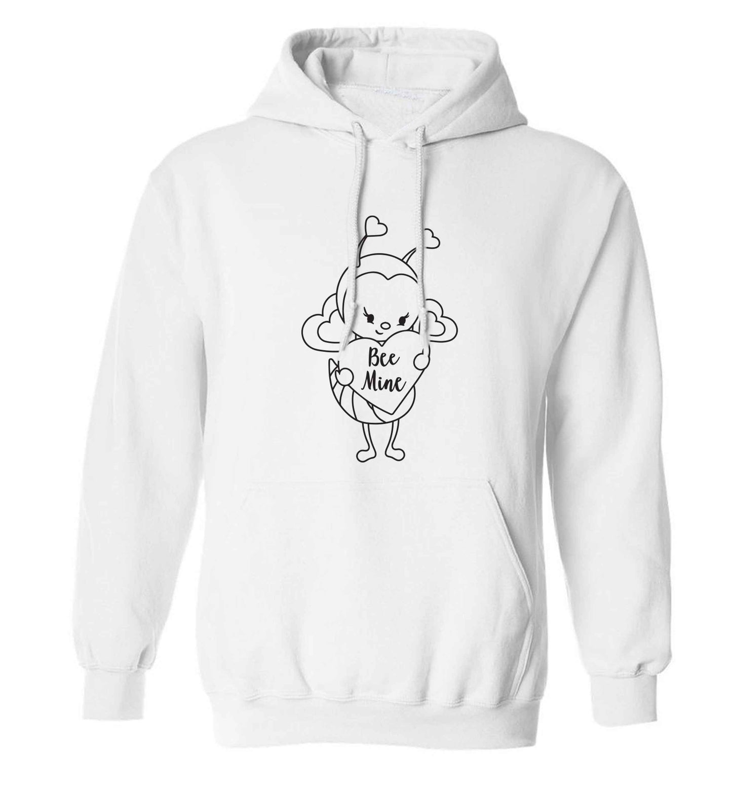 Bee mine adults unisex white hoodie 2XL