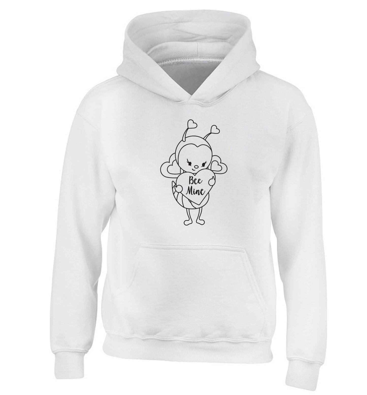 Bee mine children's white hoodie 12-13 Years