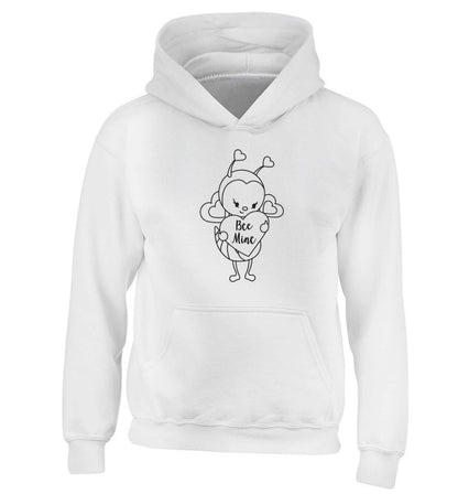 Bee mine children's white hoodie 12-13 Years
