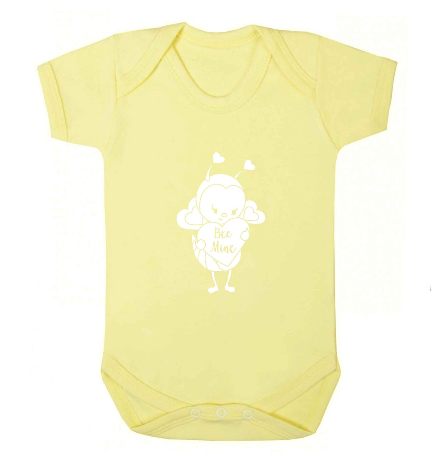Bee mine baby vest pale yellow 18-24 months