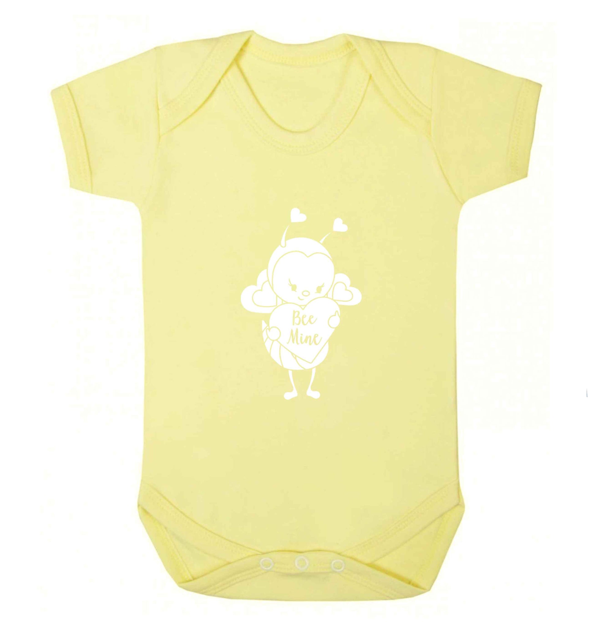 Bee mine baby vest pale yellow 18-24 months