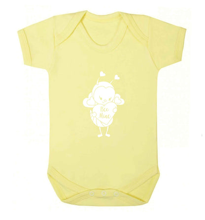 Bee mine baby vest pale yellow 18-24 months