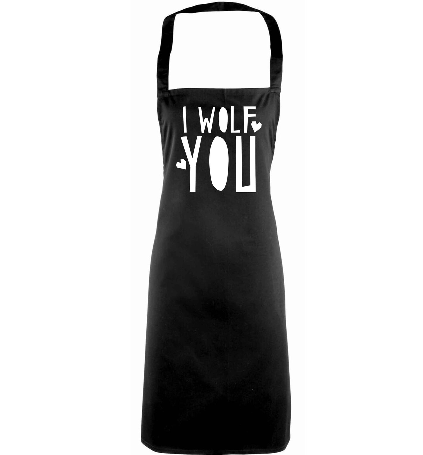 I wolf you adults black apron