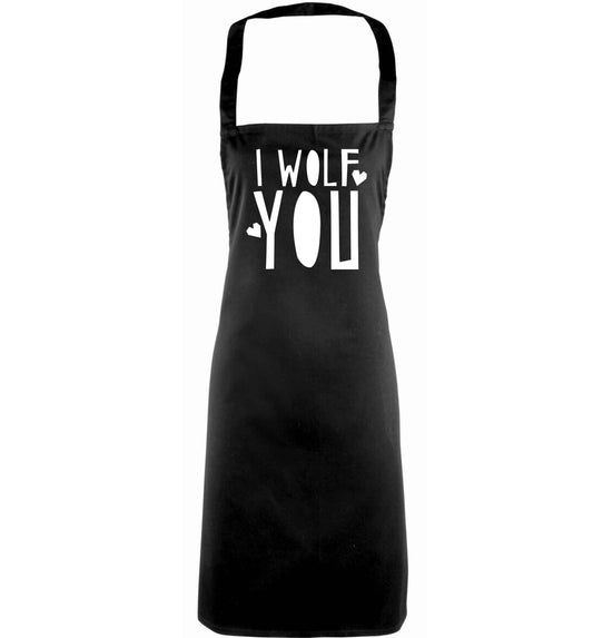 I wolf you adults black apron