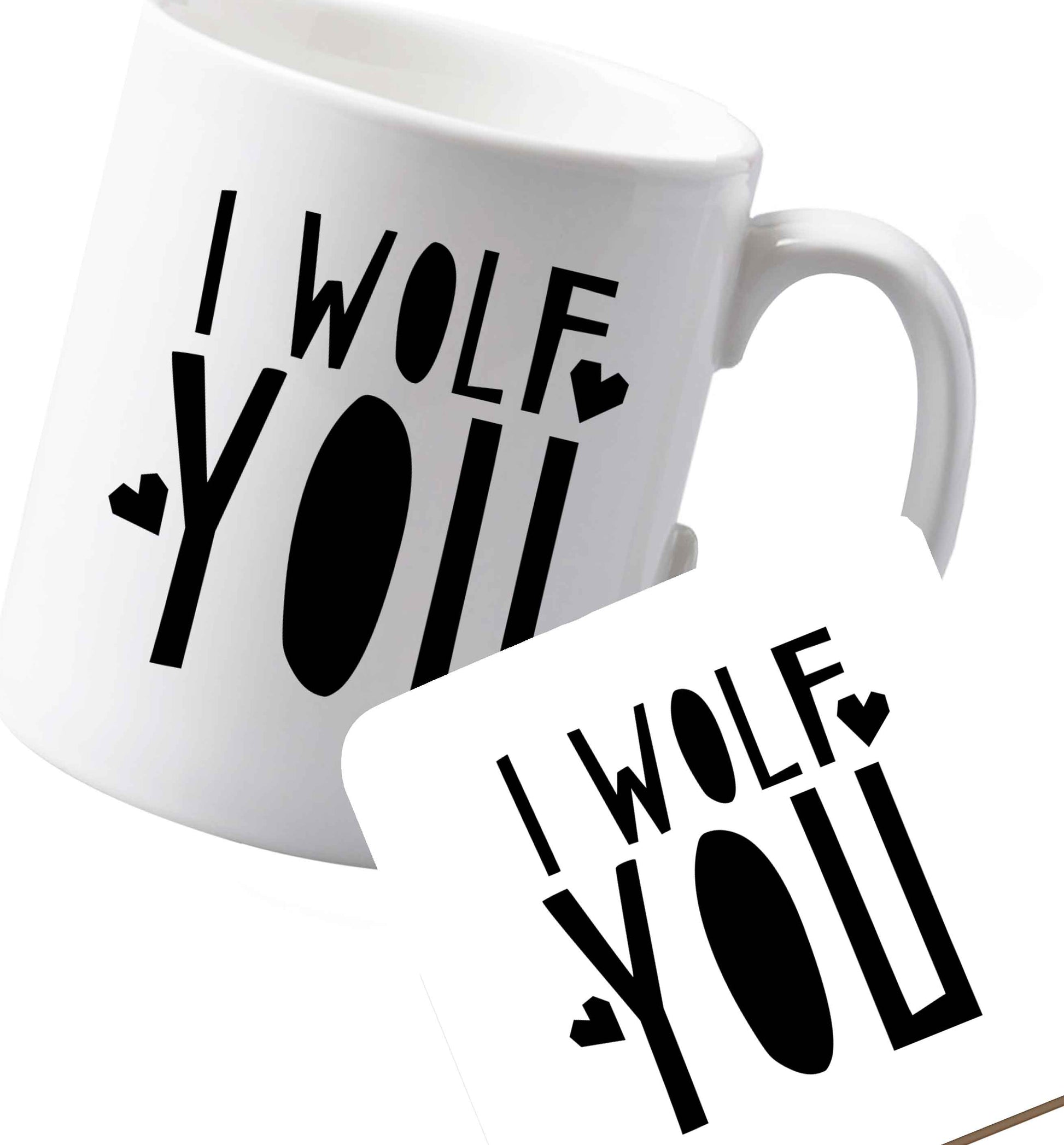 10 oz Ceramic mug and coaster Favourite Type Pan Pancake both sides