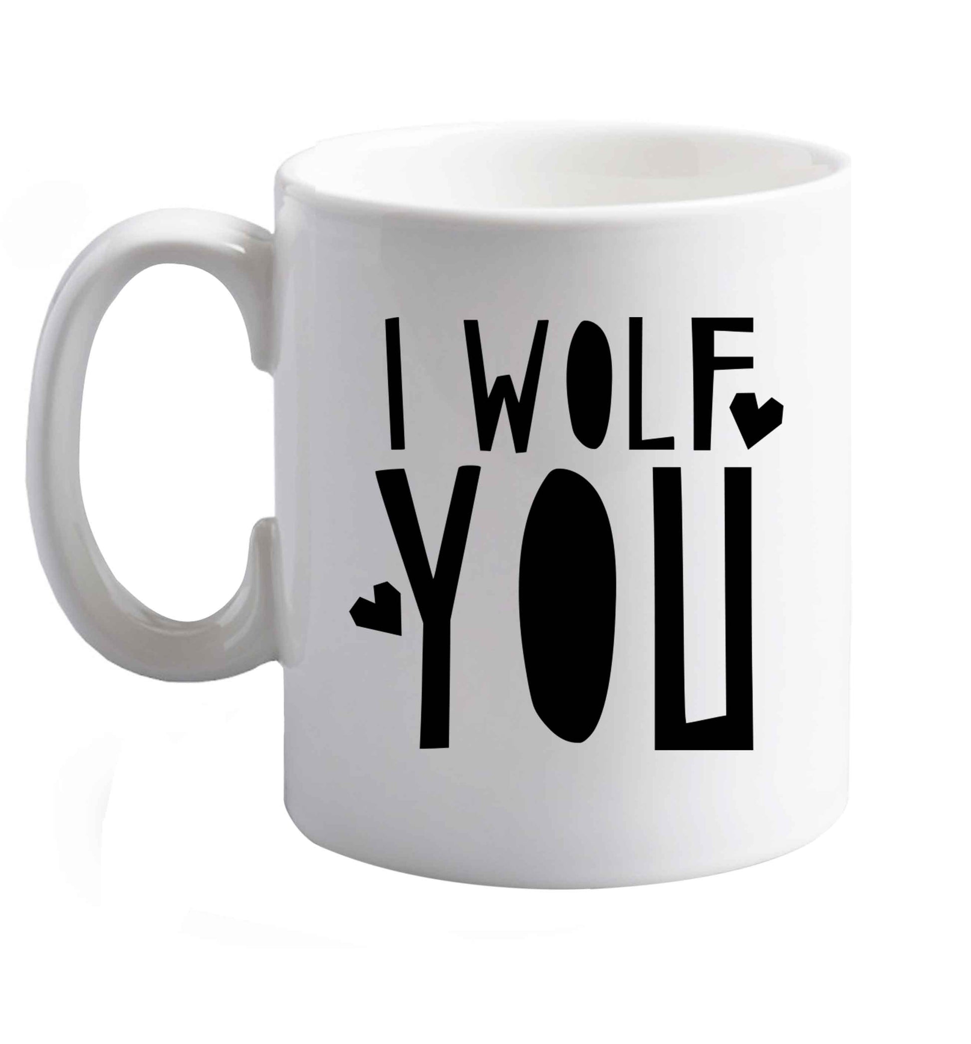 10 oz Favourite Type Pan Pancake ceramic mug right handed