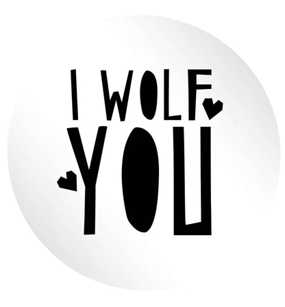 I wolf you 24 @ 45mm matt circle stickers