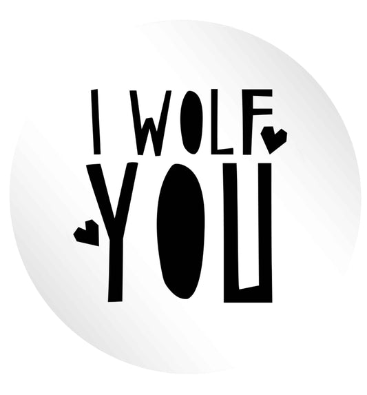 I wolf you 24 @ 45mm matt circle stickers