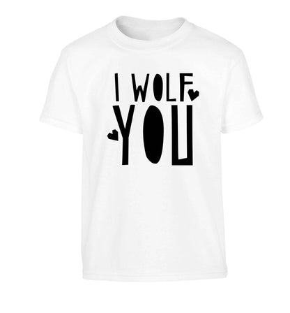 I wolf you Children's white Tshirt 12-13 Years