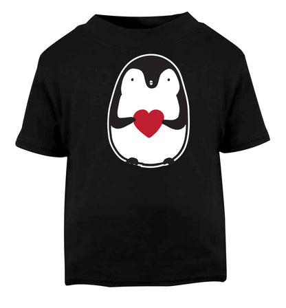 Cute penguin heart Black baby toddler Tshirt 2 years