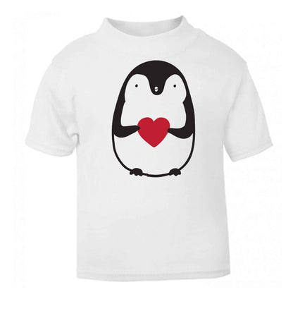 Cute penguin heart white baby toddler Tshirt 2 Years