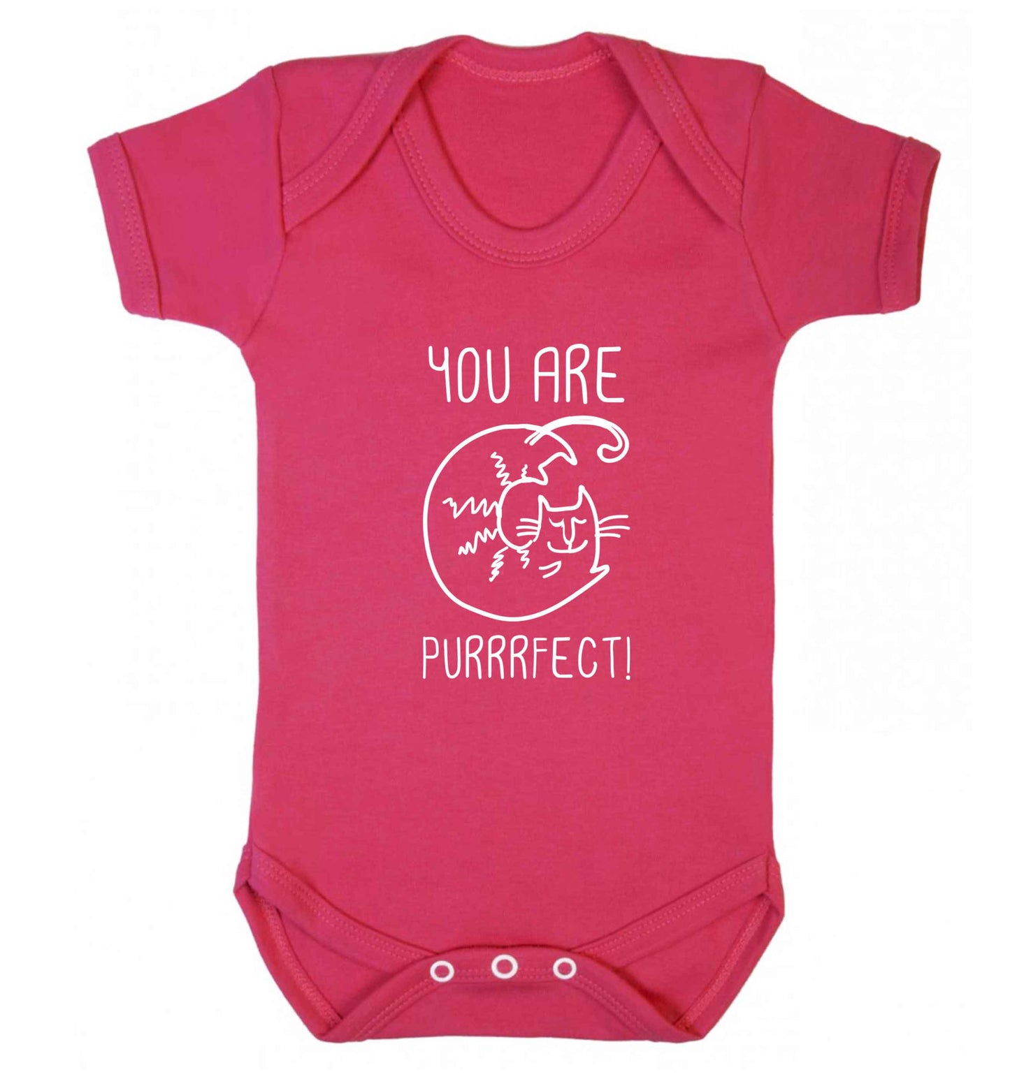 You are purrfect baby vest dark pink 18-24 months