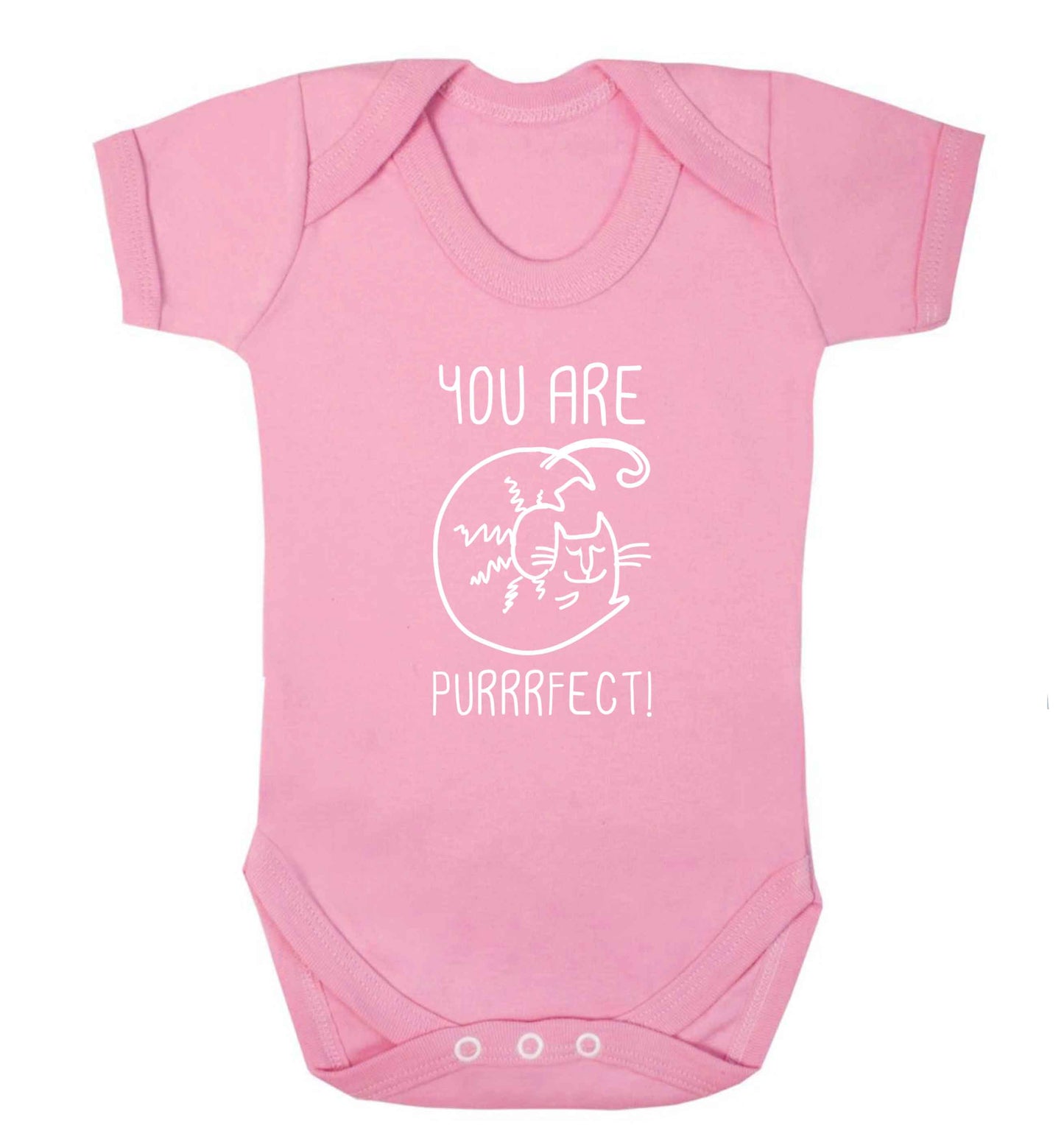 You are purrfect baby vest pale pink 18-24 months