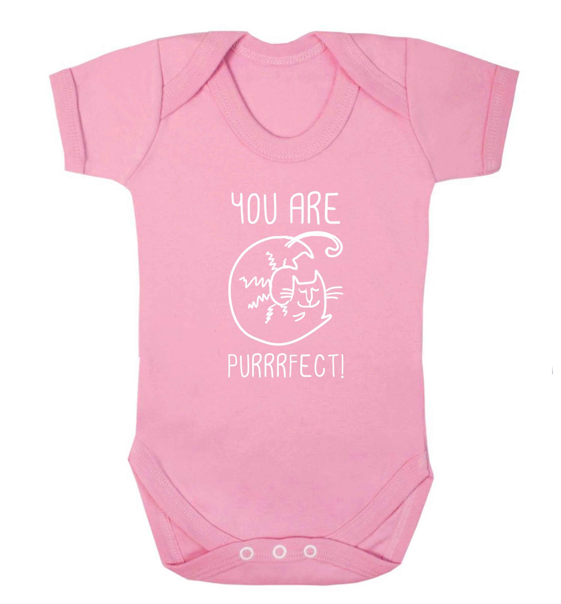 You are purrfect baby vest pale pink 18-24 months