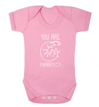 You are purrfect baby vest pale pink 18-24 months