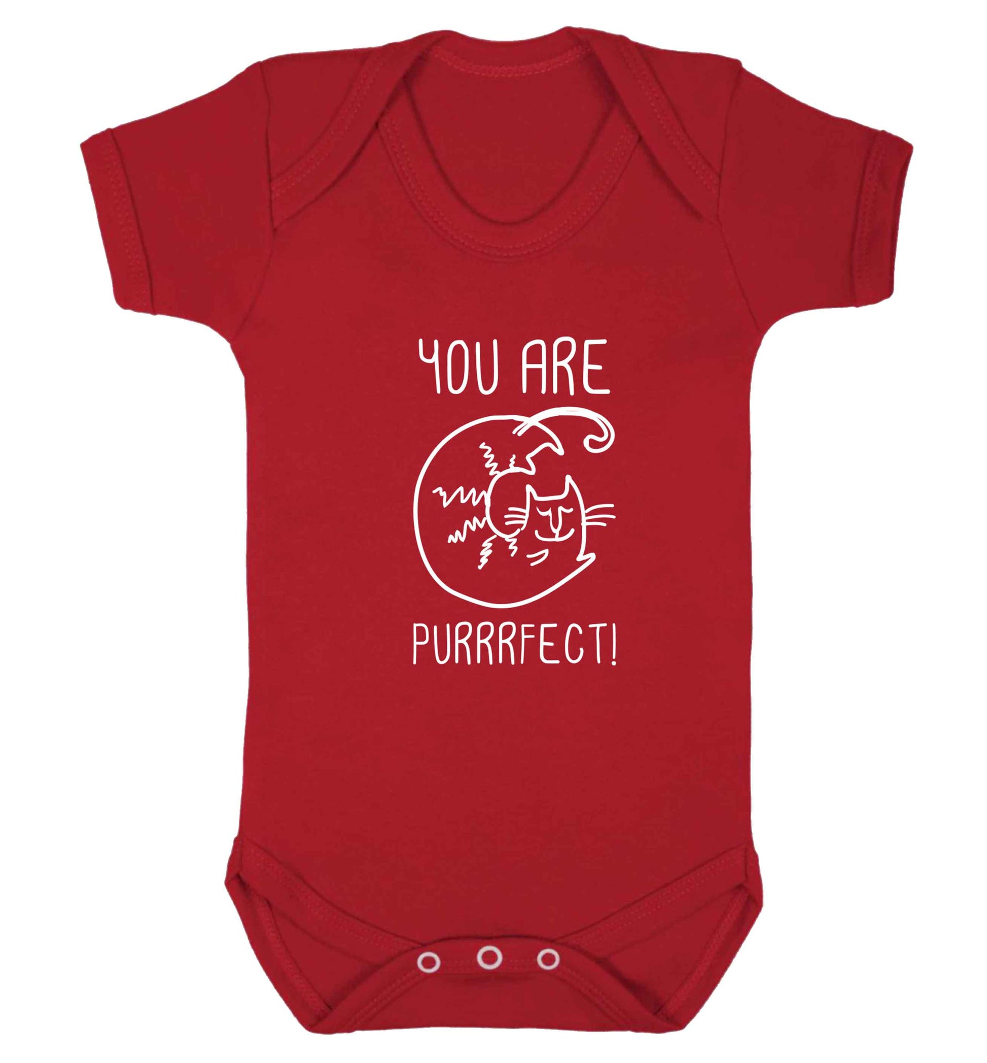 You are purrfect baby vest red 18-24 months