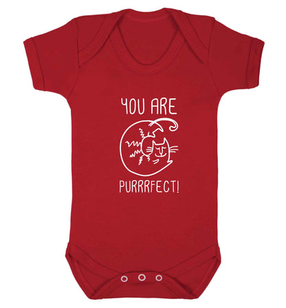 You are purrfect baby vest red 18-24 months