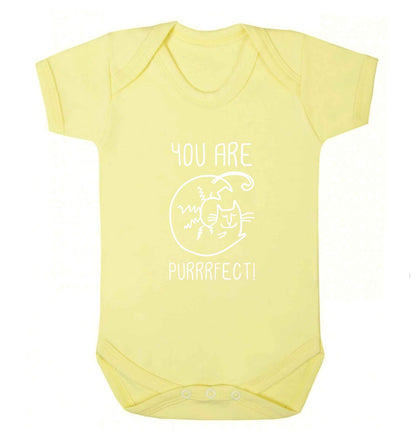 You are purrfect baby vest pale yellow 18-24 months