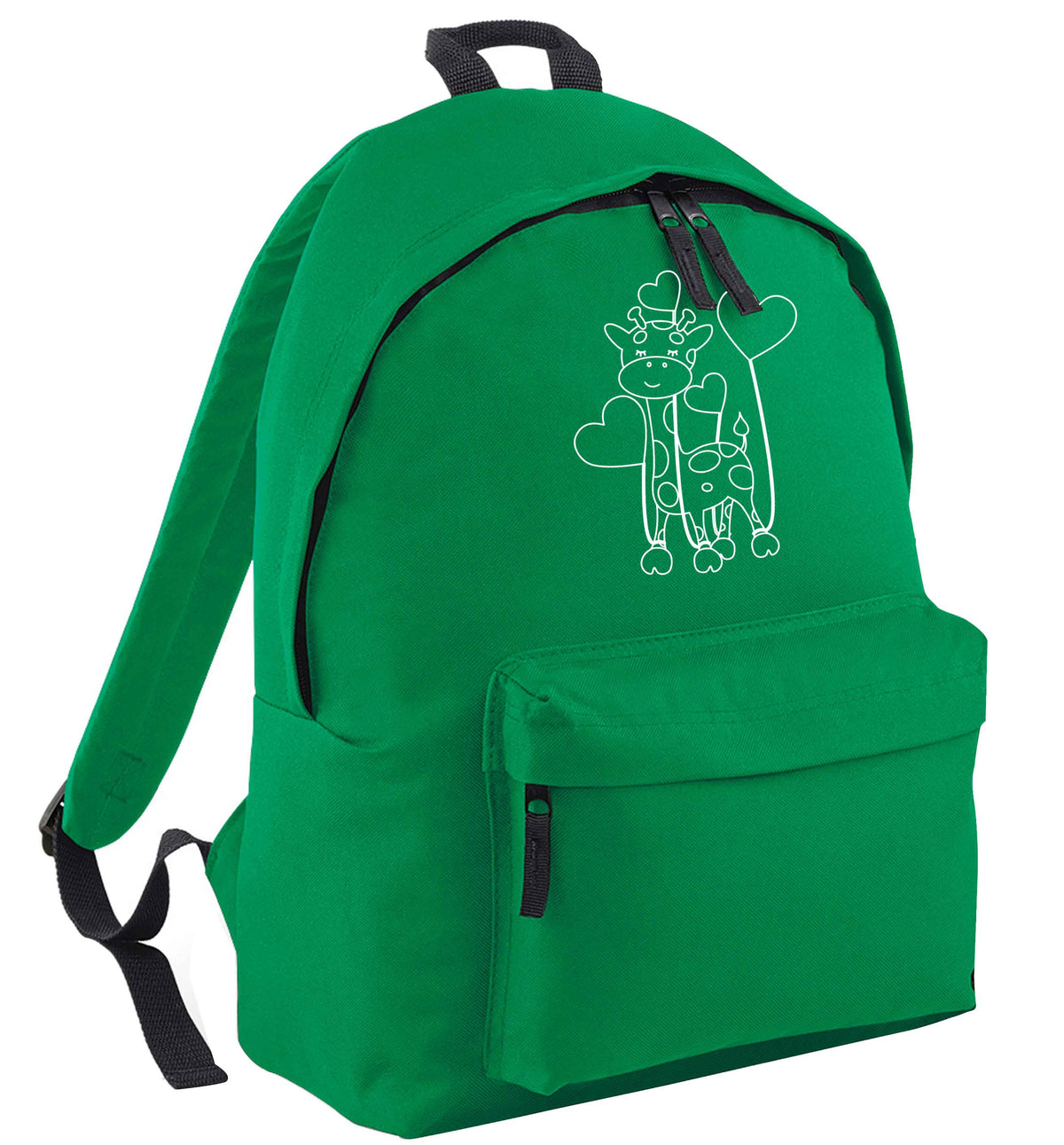 Valentine giraffe green adults backpack